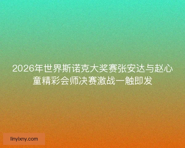 2026年世界斯诺克大奖赛张安达与赵心童精彩会师决赛激战一触即发